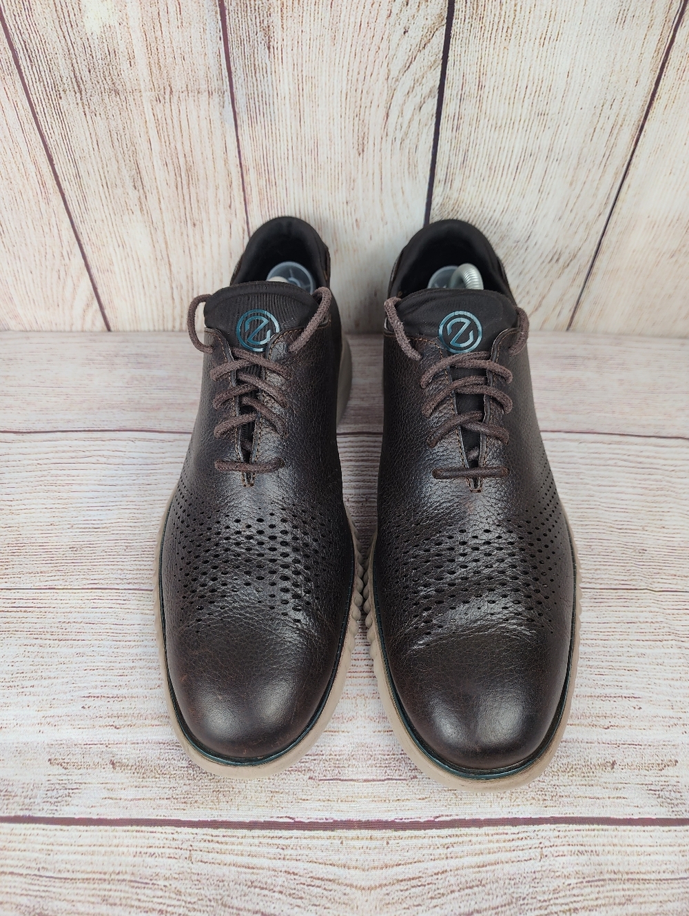 Cole Haan 2.Zerogrand Laser Wingtip Oxford Shoes Mens Size 10.5 Brown Leather - Picture 3 of 9